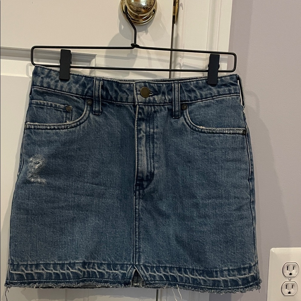 Free People Blue Denim Mini Skirt